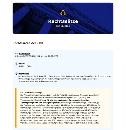 Produktvorschau annunt.ius Rechtssätze